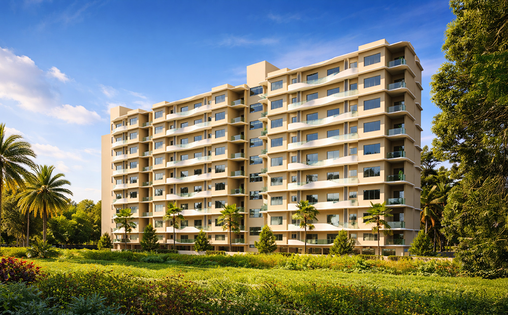 Studio, 1 & 2 BHK Apartments for Sale in GHD Sky Park South Goa