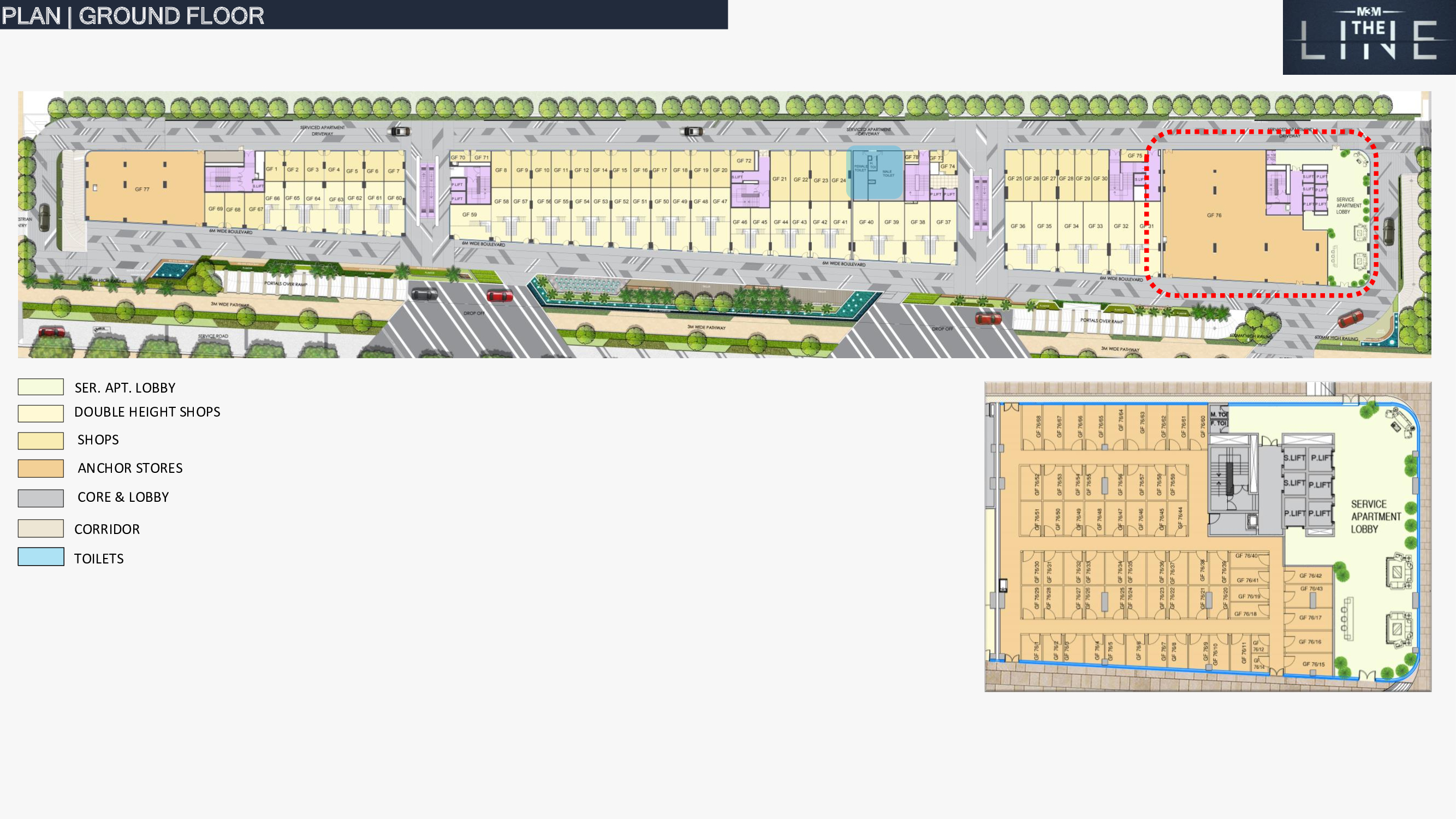 Commercial Shops for sale in Noida - M3M The Line