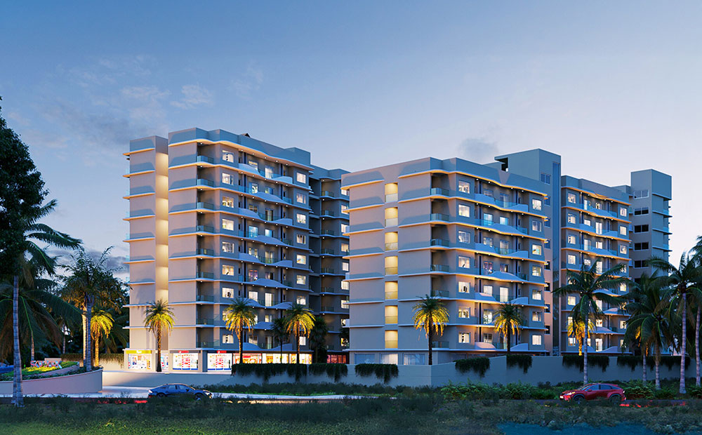 Studio, 1 & 2 BHK Apartments for Sale in GHD Sky Park South Goa