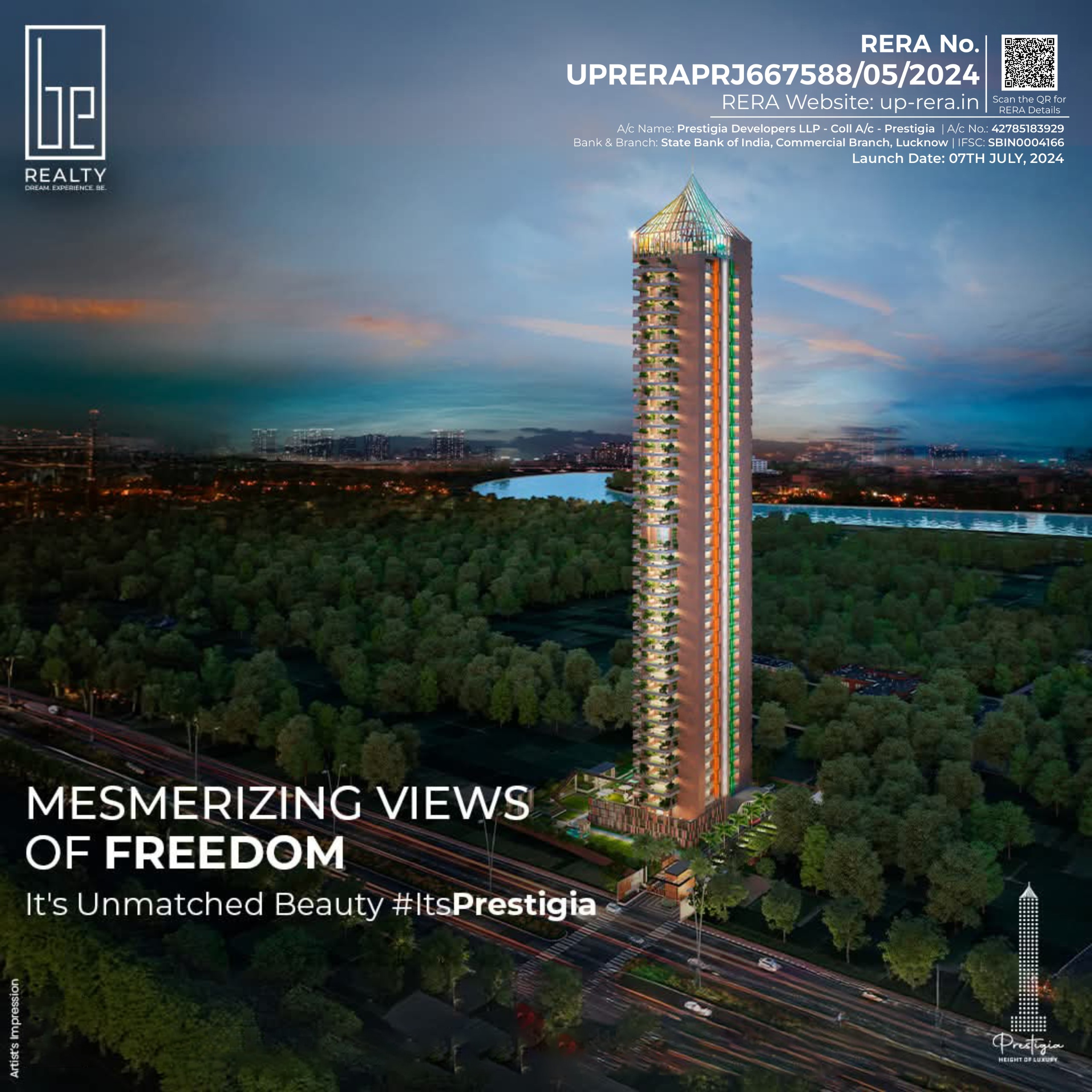 BE Prestigia Gomti Nagar Extension, Lucknow - Exclusive Luxury Residences