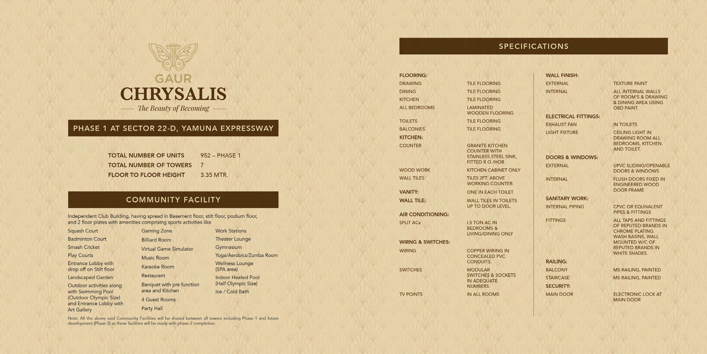 Gaur Chrysalis Sector 22D - 3/4 BHK Luxury Apartments