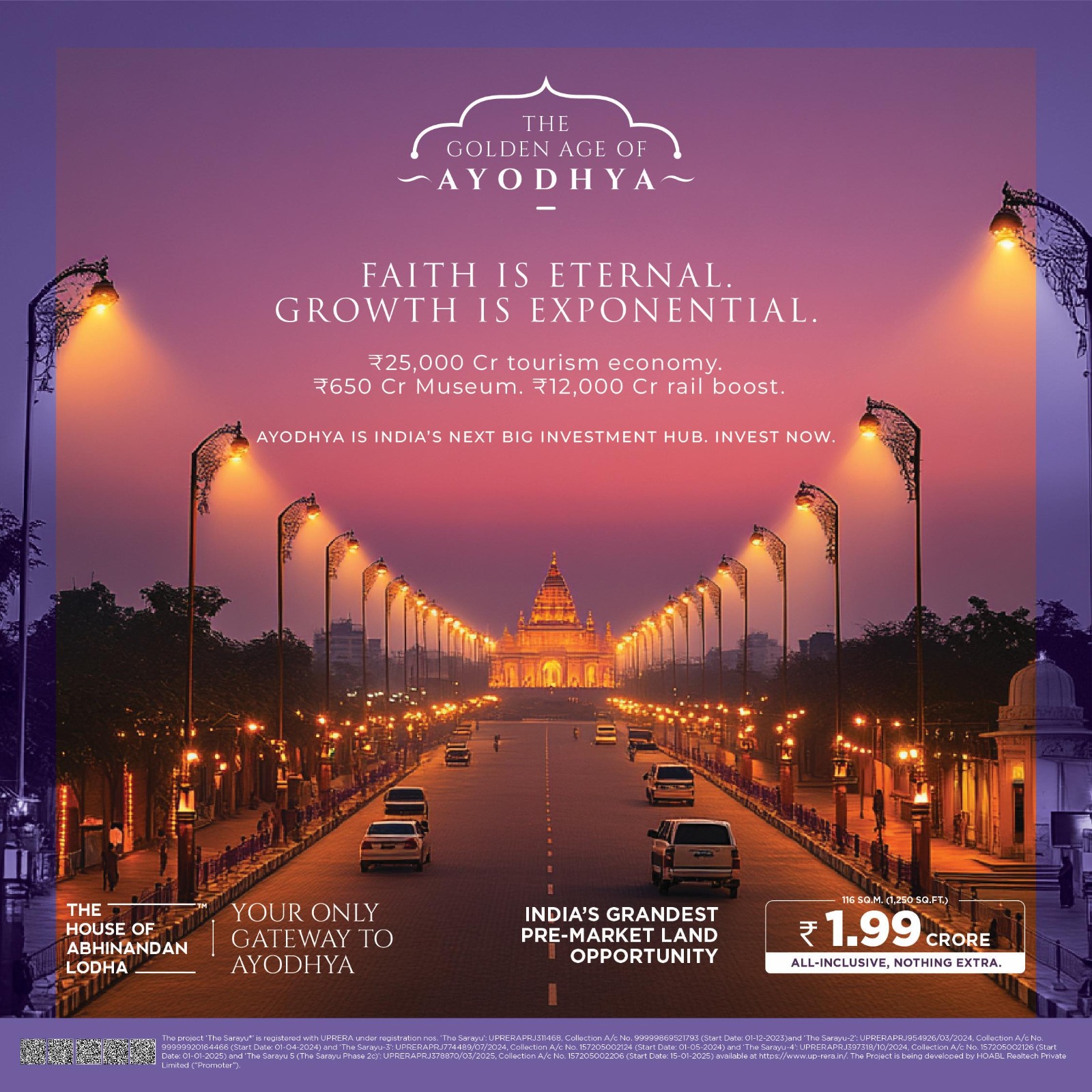 Invest in India's Next Big Hub: The Golden Age of Ayodhya by HoABL