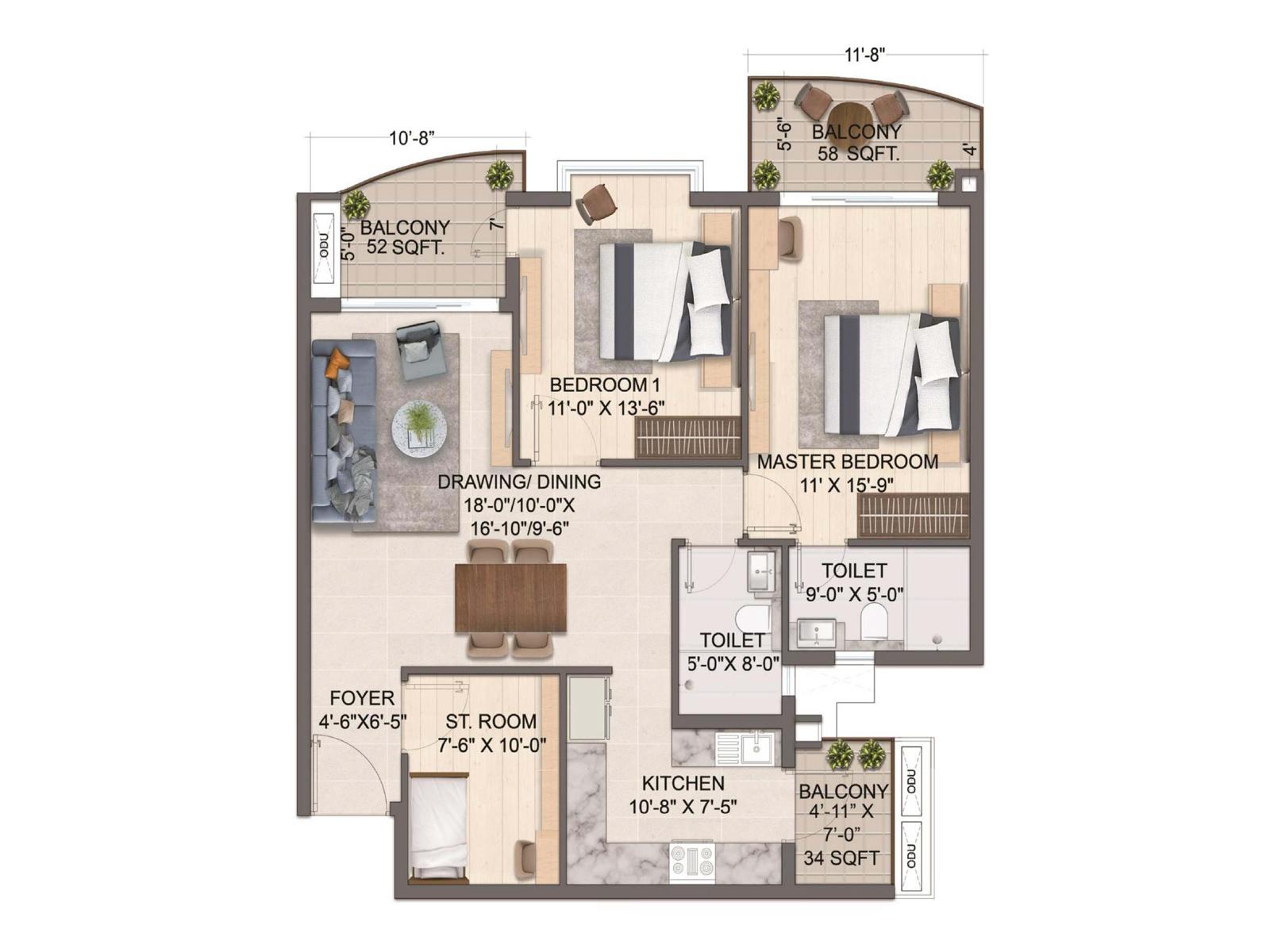 Luxury 2 BHK & 3 BHK Flats for Sale in Lucknow : Jashn Elevate