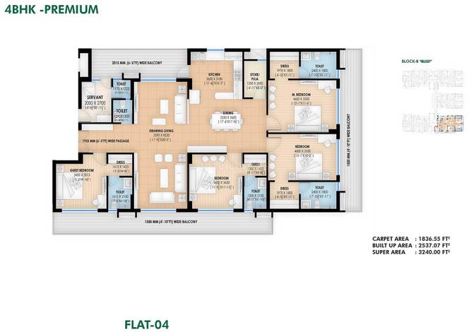 4 BHK Flat for Sale in Vrindavan Yojana, Lucknow