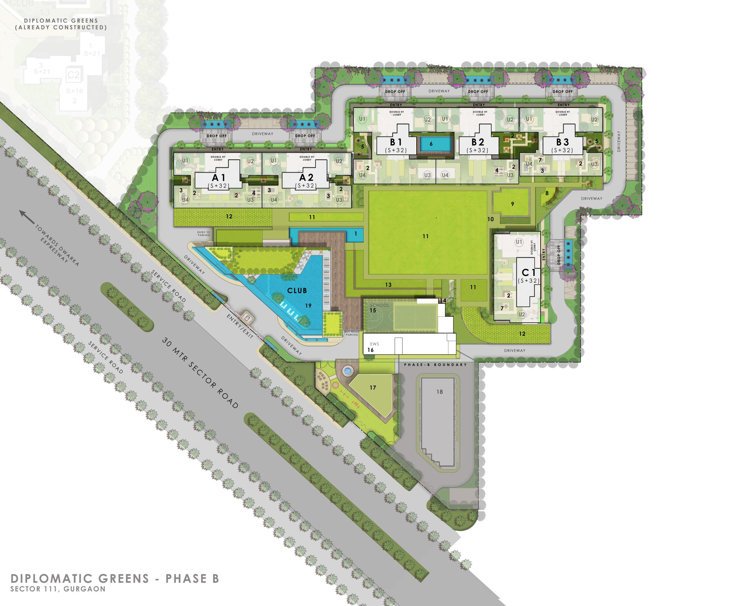 3 BHK Luxury Apartments for Sale in Puri Diplomatic Residences Sector-111 Gurgaon