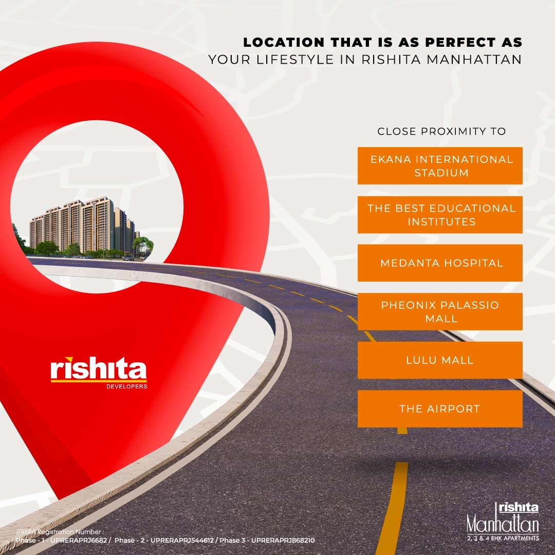 4 BHK Luxury flats in lucknow for sale - Rishita Manhattan