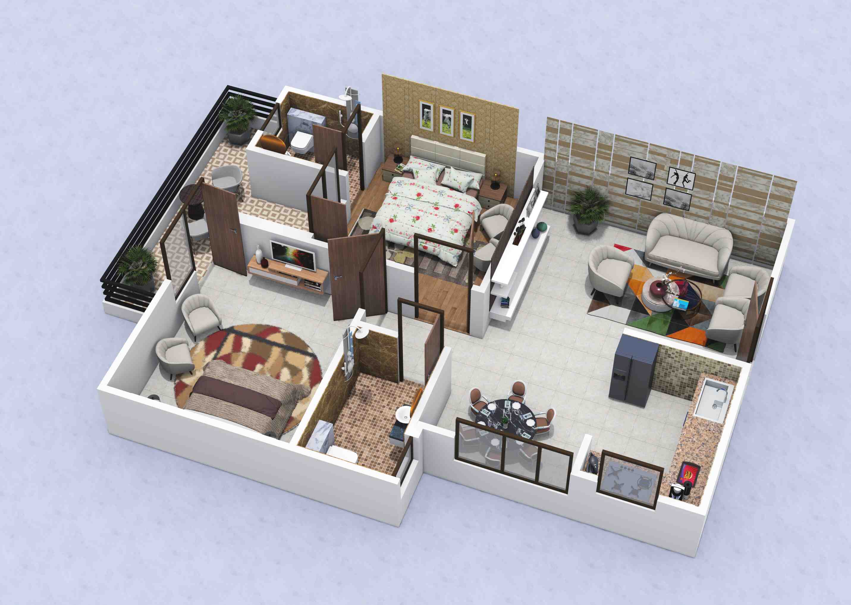 3 BHK Flats in Lucknow for Sale under 50 Lakhs at Sai Kohinoor Grand